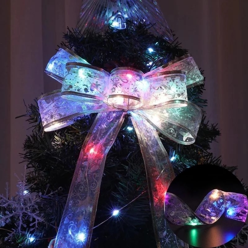 Dây Đèn LED Hai Lớp Trang Trí Cây Thông Noel Chạy Pin 1 / 2 / 5M