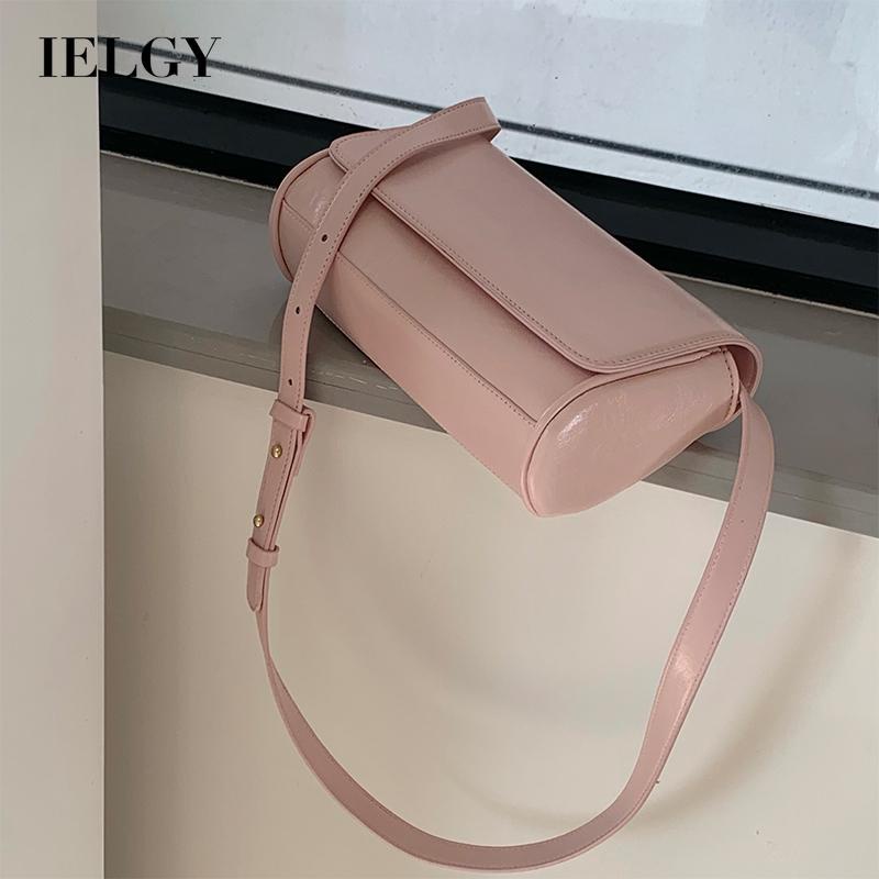 Túi đeo chéo IELGY màu hồng đơn giản tùy chỉnh thiết kế thời trang cao cấp cho nữ