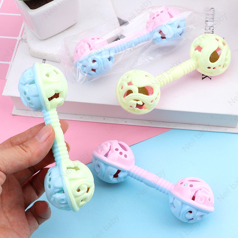 Đồ Chơi Chuông Cầm Tay Hai Đầu Bayi Loceng Tangan Dịu Nhẹ Cho Bé Tập Chơi Và Chơi Thể Dục