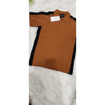 Áo tay ngắn có cổ thun cá sấu