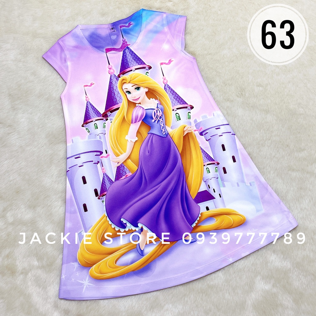 Váy đầm công chúa tóc mây cho bé gái