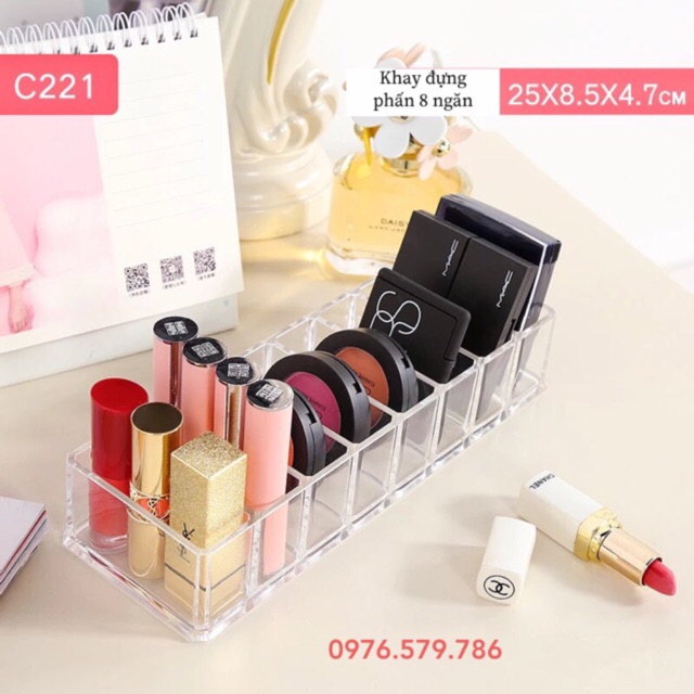 Khay để hộp phấn 8 ngăn