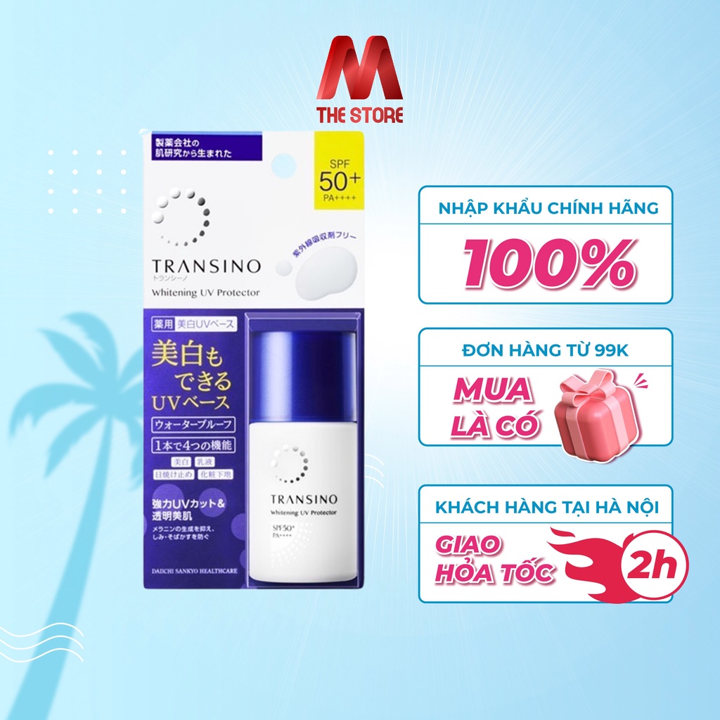 Kem chống nắng dưỡng trắng da Transino Whitening Day Protector SPF50+/PA++++ 40g nội địa Nhật