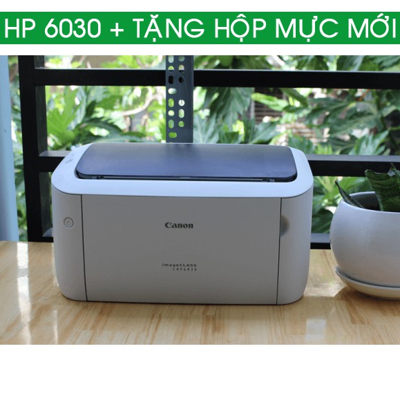 Máy in cũ 95% Canon LBP 6030 in khổ A4, A5 + Tặng hộp mực mới + dây cáp usb + dây nguồn mới