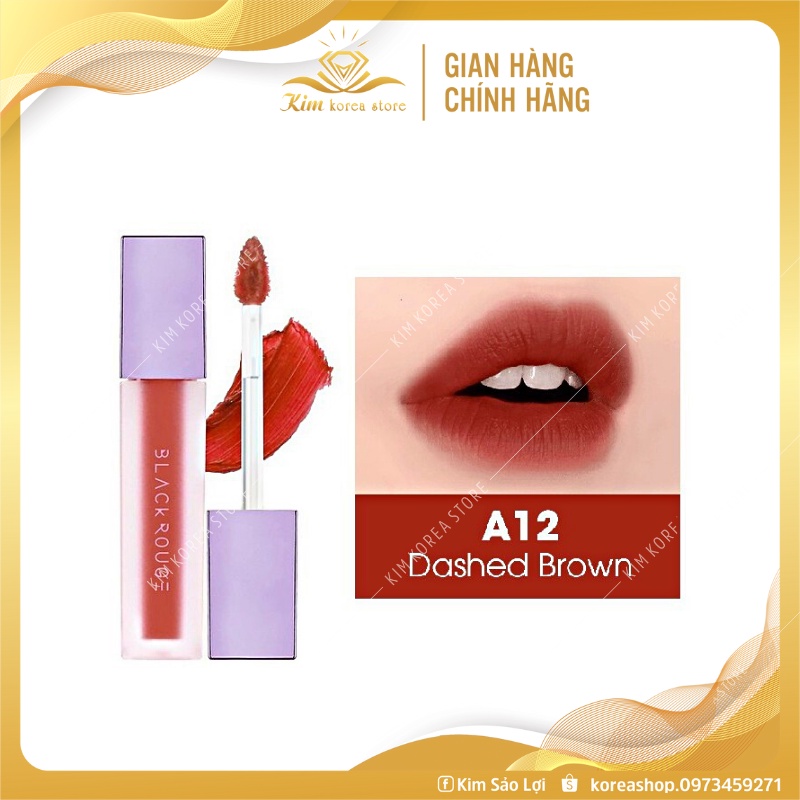 Son Black rouge a12 - màu đỏ nâu hot trend