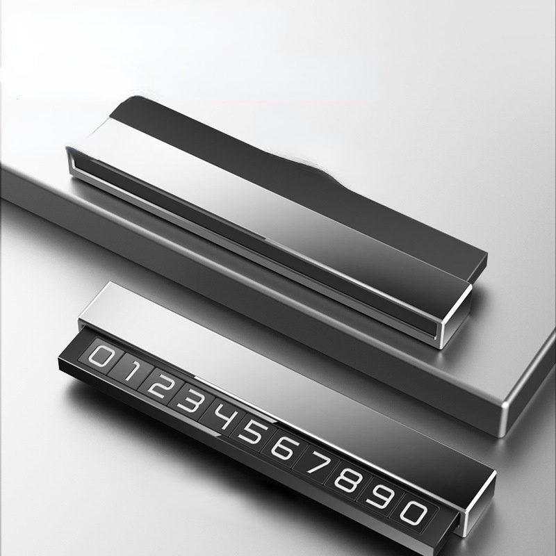 Bảng Ghi Số Điện Thoại Đỗ Xe Tạm Thời Bằng Kim Loại Thiết Kế Sáng Tạo Cho Xe Hơi