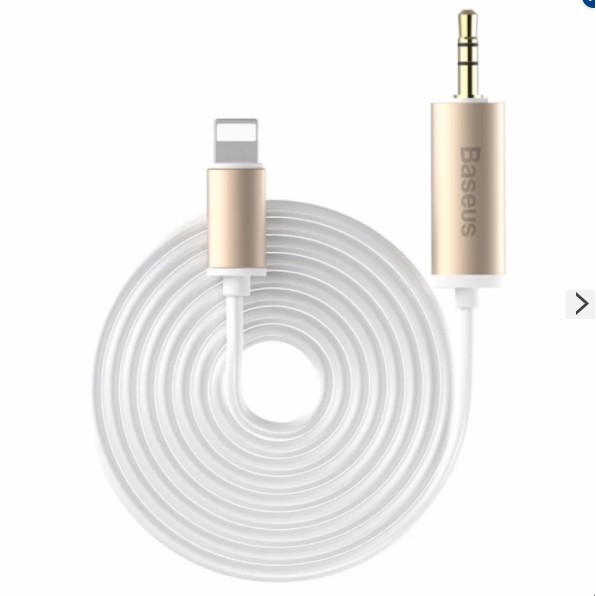 Cáp Baseus chuyển đổi từ Lightning sang Audio dài 200cm Cho iPhone 7/7 Plus và iPad Air Mini - NGB37-AOV