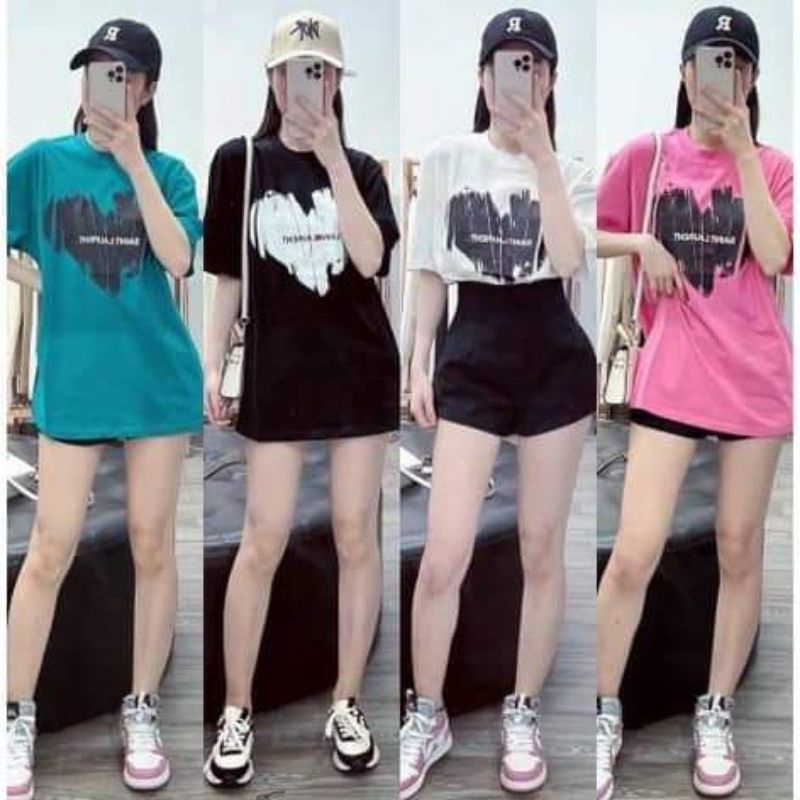 Áo phông tim chữ hàng QC