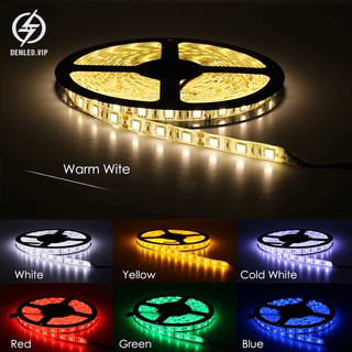 Bộ đèn led dán 5m 12V 5050 đơn màu MẮT TO siêu sáng kèm nguồn.