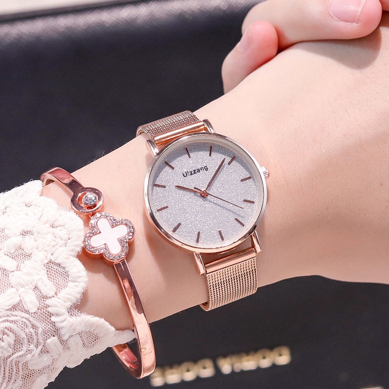 Mới Đồng Hồ Thạch Anh Kim Tuyến Nước Hình Ngôi Sao Kiểu Pháp Đơn Giản Cho Nữ Sinh