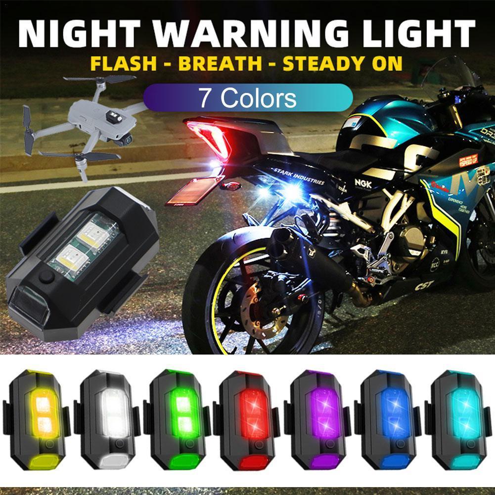 Đèn hậu LED xe máy mini Đèn biển số xe máy Đèn hậu tự động Đèn cảnh báo cho Honda // Yamaha / Suzuki Đèn bay không người lái