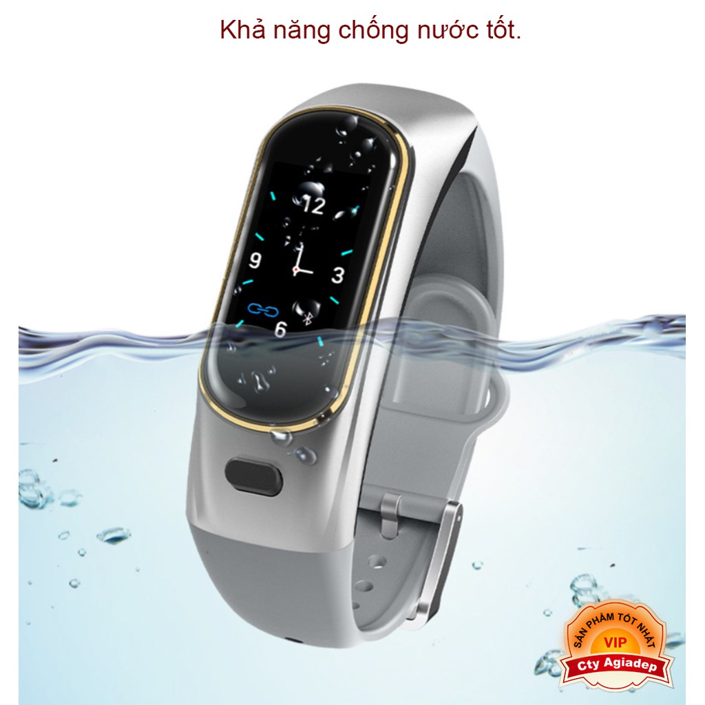 Đồng hồ sức khỏe tích hợp Tai nghe Bluetooth Mike - Đa năng cao cấp Model 109