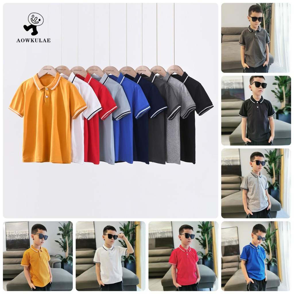 Áo thun bé trai lớn size đại áo thun polo ngắn tay AKL AL23 size 130-160 21-40 kg thời trang trẻ em hàng quảng châu