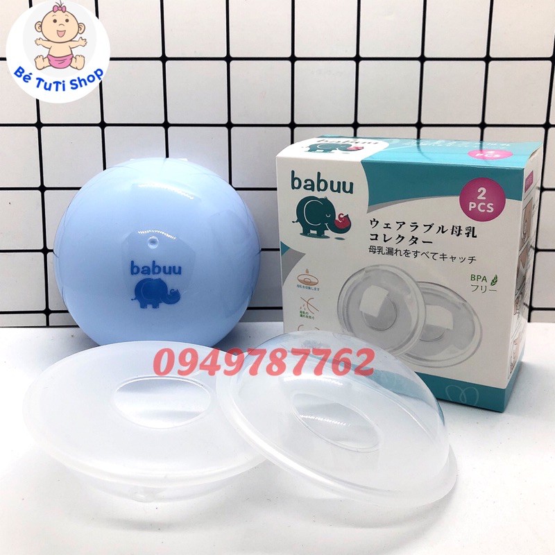 Hộp 2 dụng cụ hứng sữa Babuu Nhật Bản tiện lợi cho mẹ