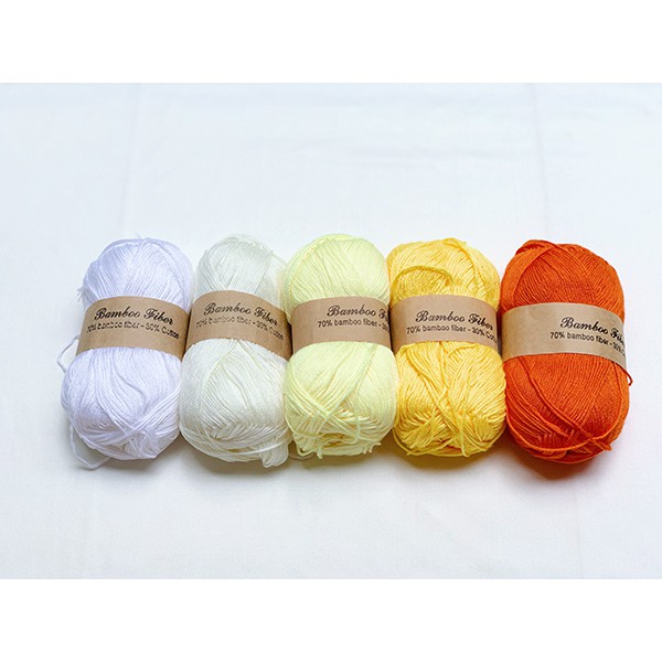 Len Bamboo Fiber sợi mềm mịn dùng đan móc áo váy, đầm