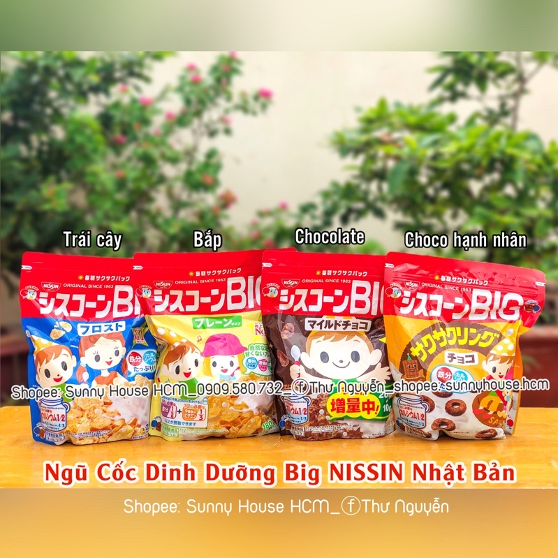 Ngũ cốc dinh dưỡng Big Nissin Nhật Bản cho bé ăn sáng, ăn vặt