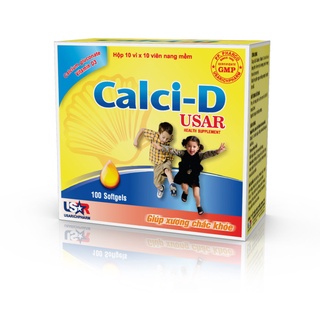 Viên uống bổ sung canxi, vitamin d, calci – d usar hộp 100 viên