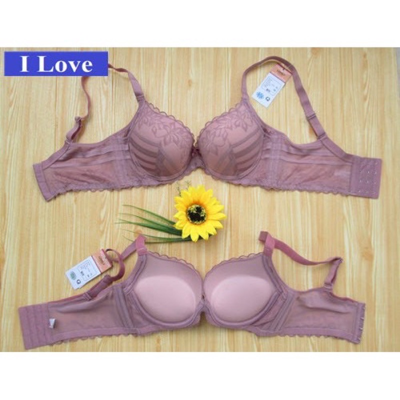 Áo Lovely ren mút dày siêu đẩy,siêu nâng tạo khe 4 móc cài _ 1126