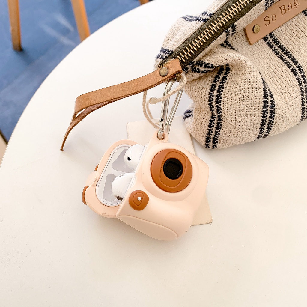 Ốp Bảo Vệ Hộp Đựng Tai Nghe Airpods 1/2/3 Hình Máy Ảnh One time Xinh Xắn