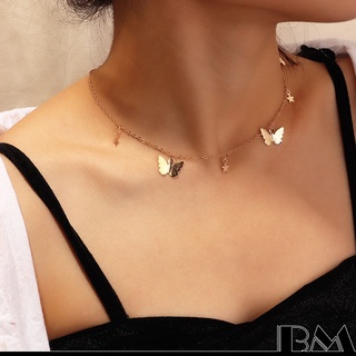 Vòng cổ Kim Sa Hình Bướm Thời Trang Cho Nữ
