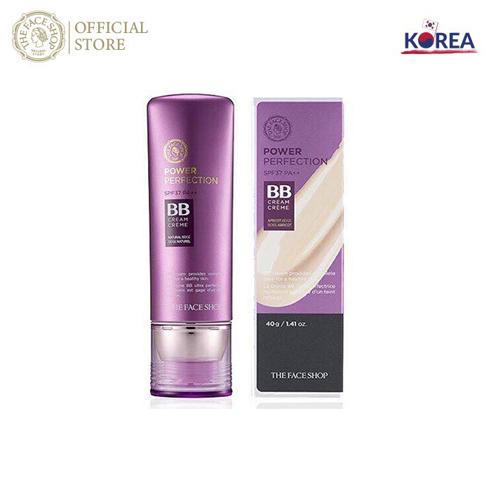 Kem Nền Trang Điểm THEFACESHOP Power Perfection BB Cream SPF37 PA++ V201 40G