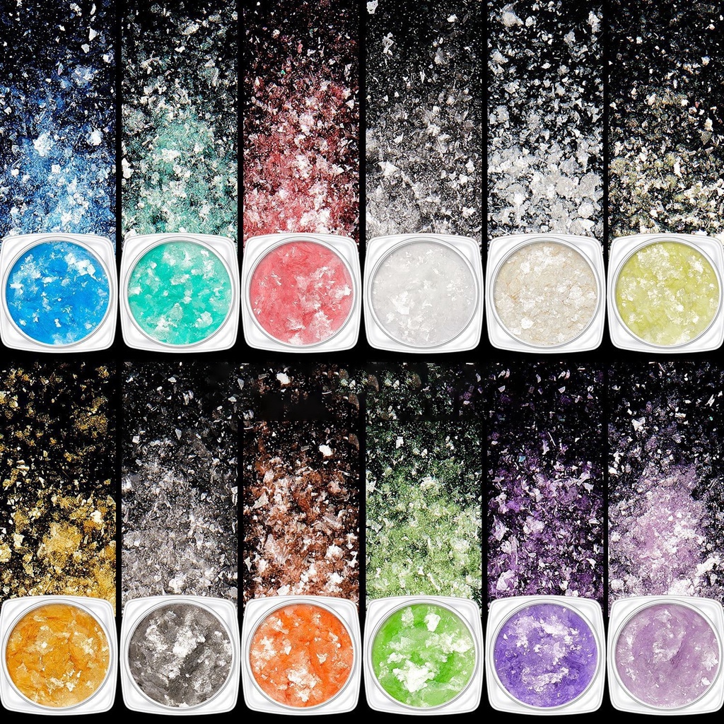 Hộp Kim Tuyến Trong Suốt Hình Đám Mây Dùng Trang Trí Móng Tay Nghệ Thuật