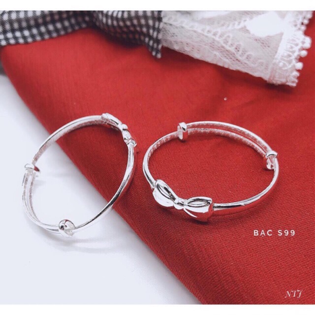 Lắc nơ bạc cho bé gái xinh xắn LINH MIU SILVER