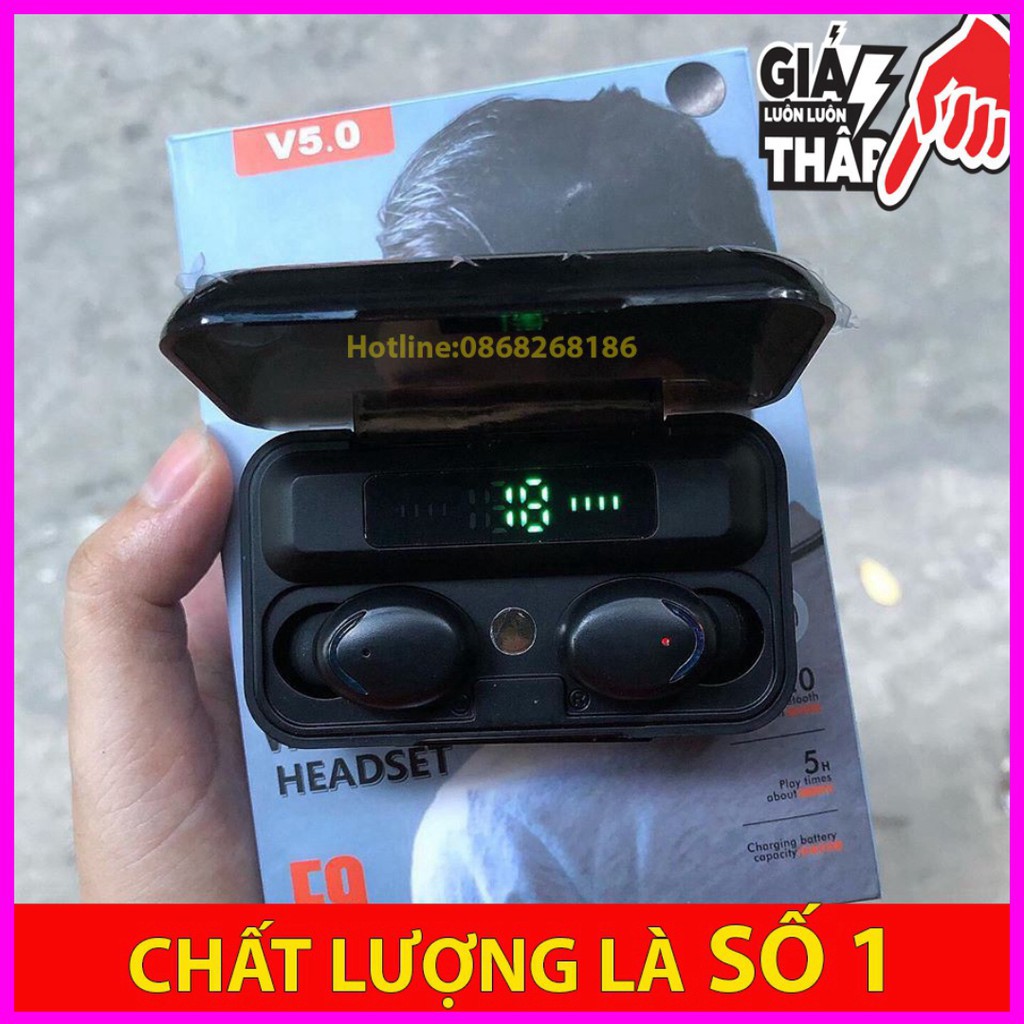 [ Rẻ Nhất Shopee + Có Video ]  Tai nghe Bluetooth 5.0 Amoi F9 Pro Max bản quốc tế 2020(pin cực trâu,chất âm cực hay)