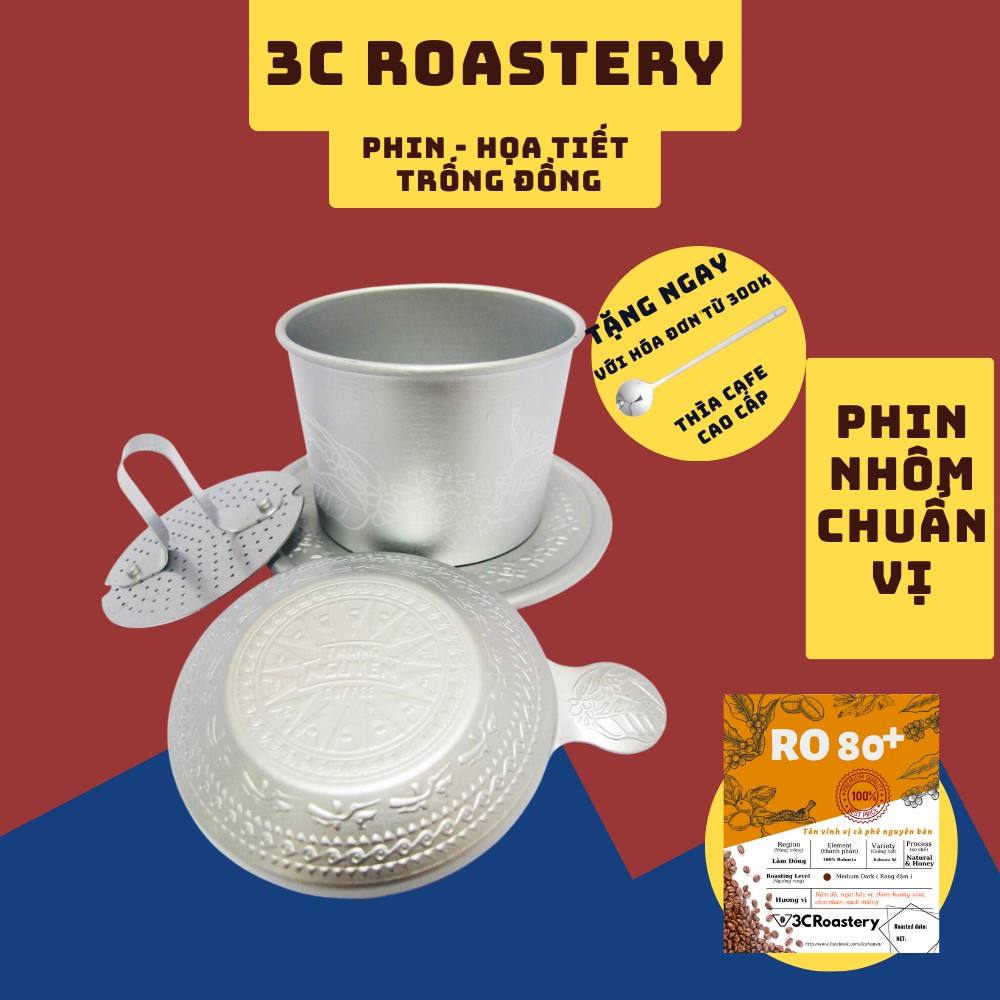 Phin nhôm cà phê cao cấp Trung Nguyên tráng bạc - 3C Roastery