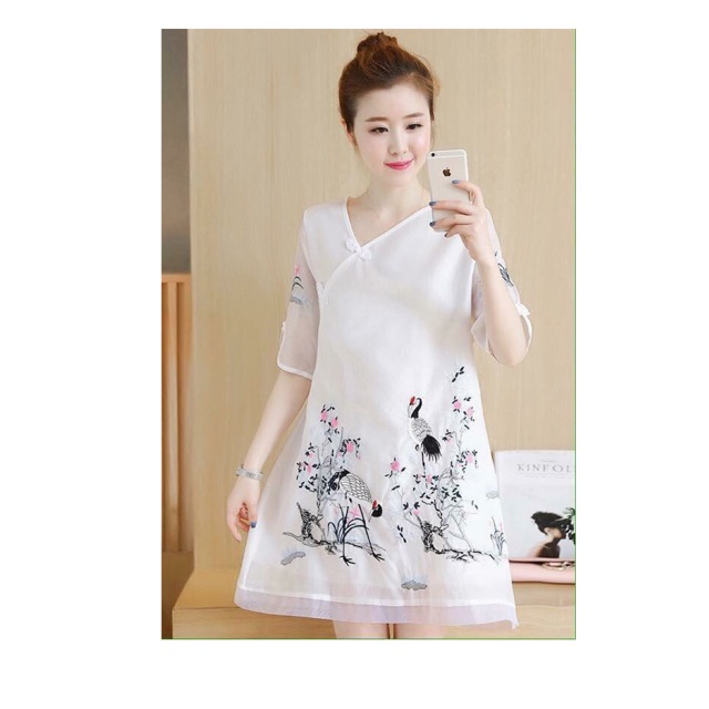 Váy bầu tết- đầm bầu dạ tiệc- đầm oversize