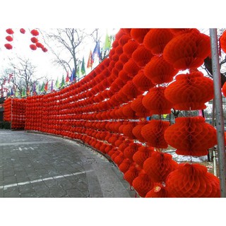 ĐÈN LỒNG Xếp ĐỎ TỔ ONG nhiều size treo tết