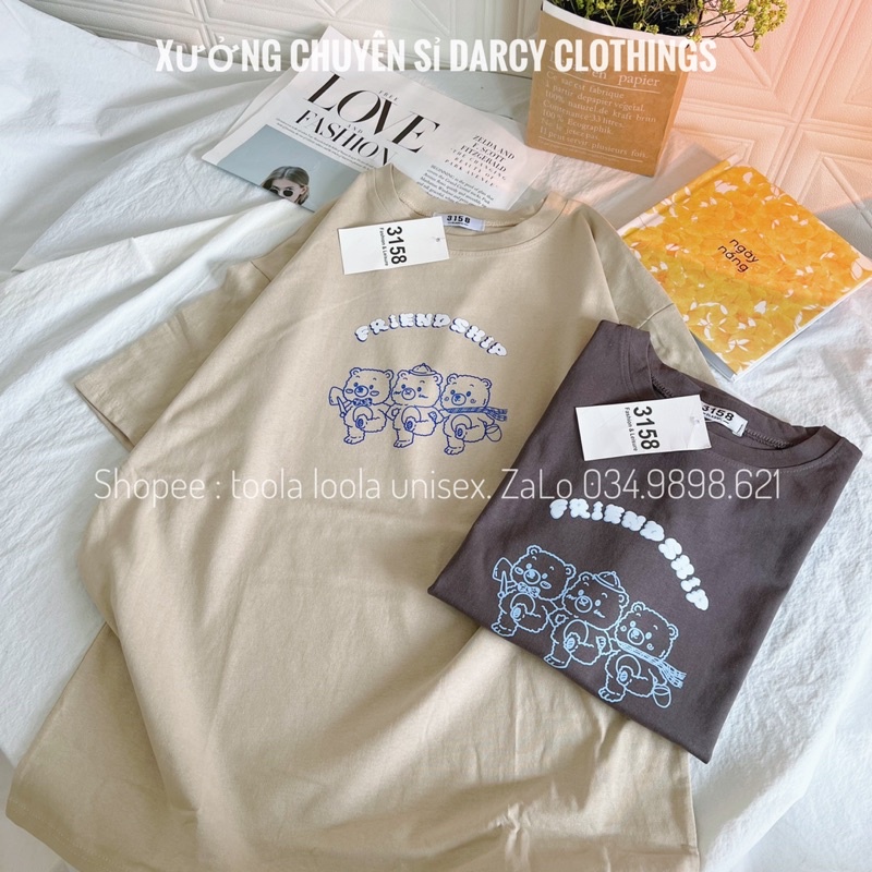 áo thun 3158 ✨ FREESHIP ✨ mẫu gấu friendship dễ thương áo thun cotton unisex