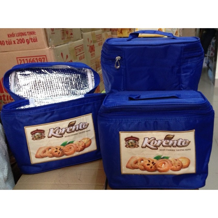 Túi giữ nhiệt vải dù dầy 22x12cm cao 20cm, lớp cách nhiệt dầy 5mm korento. TX62