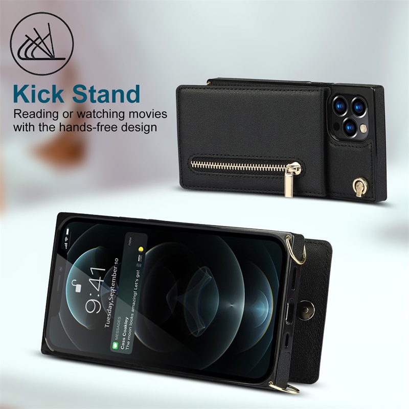 Ốp điện thoại có ví thẻ và dây đeo thích hợp cho APPLE IPHONE 11 11/ 12/ 13 PROMAX X XR XS MAX 7/ 8 PLUS SE 2 11 11 PRO