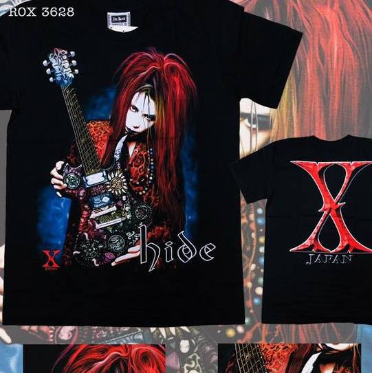 Áo Rock band tee phông / thun Hide ROX 3628 oversize 100% cottong Thái Lan - BỤI ROCK