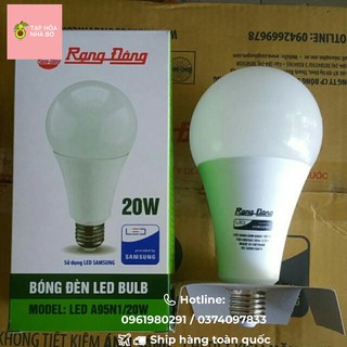 Bóng đèn tròn LED RẠNG ĐÔNG 20W