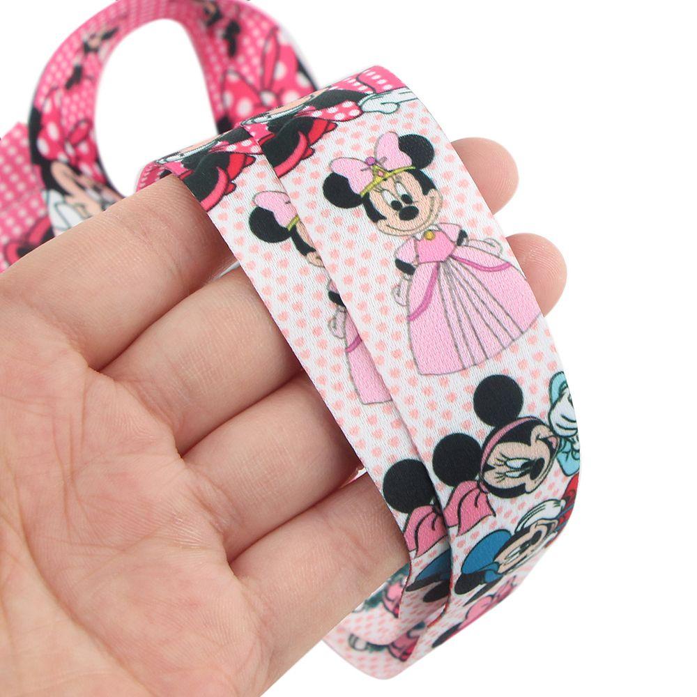Ví Đựng Thẻ ID In Hình Chuột Mickey Minnie Có Dây Đeo Tiện Dụng