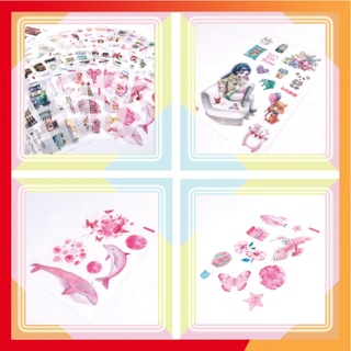 Stickers Dễ Thương 20 Chủ Đề Khác Nhau Sticker Cute Hình Dán Cổ Trang Phong Cảnh Đồ Ăn Vintage Trang Trí Sổ Tay ST13