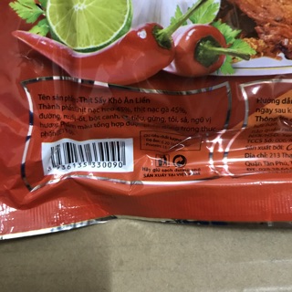 [100 g] Túi Thịt Sấy Khô MinaFoods(60% nạc heo,35% nạc Gà)
