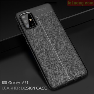 Ốp lưng silicon Samsung Galaxy A71 , A51, giả da chống sốc Auto Focus