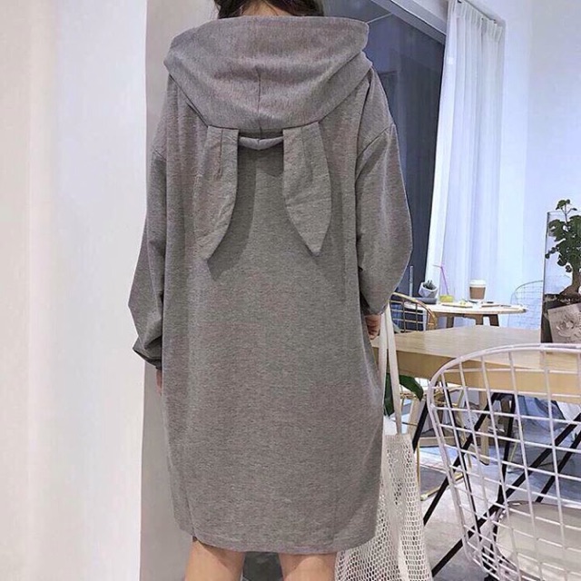 Váy gấu thỏ Chất da cá dày From dài chuẩn ảnh, có 2 màu: xám lông chuột và cam đất