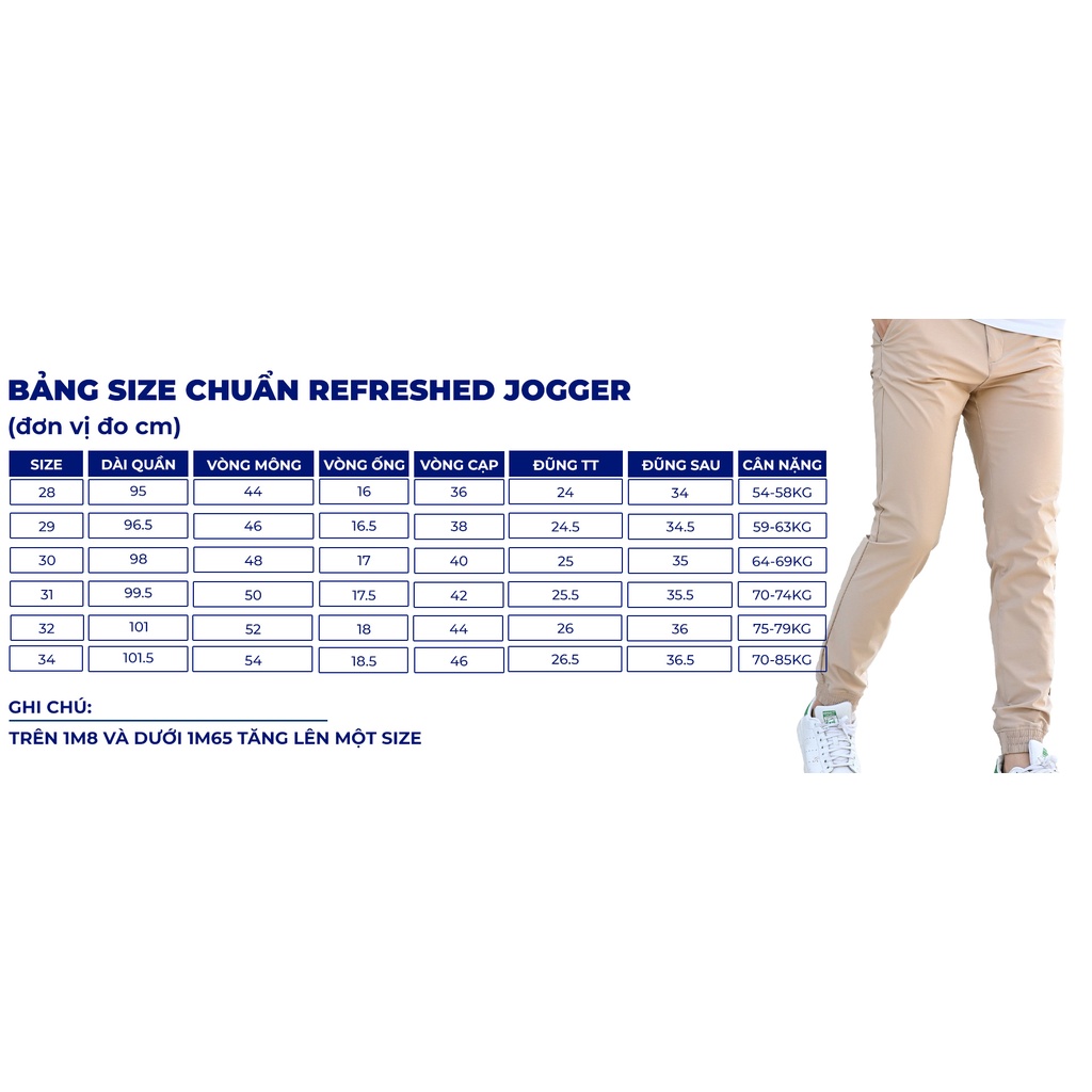 Quần jogger nam The GMEN Refreshed Jogger chất liệu kaki gió co giãn, sợi vải mát lạnh