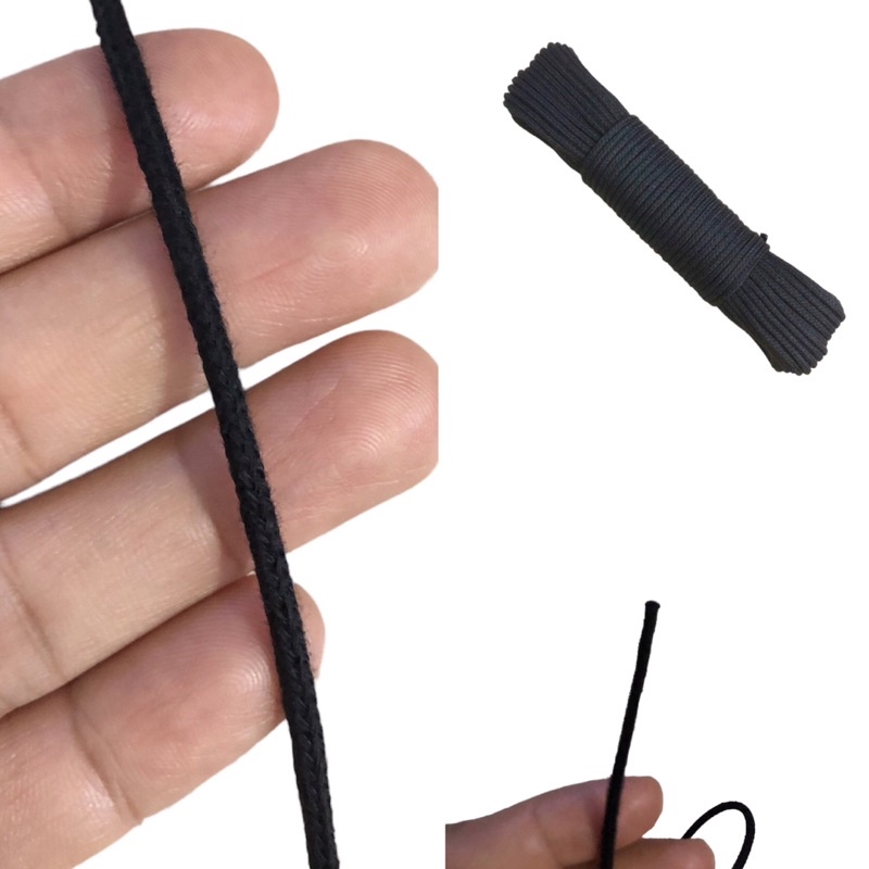 20 mét - Dây 1.5mm 80% cotton 20% PP có lõi, mềm mịn dùng làm macrame, sp handmade, dây áo khoác, dây tim