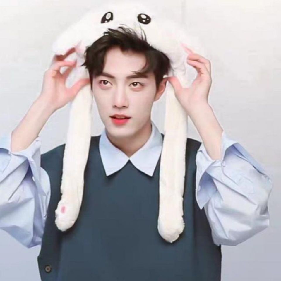 Nón Vành Có Tai Hình Chó Husky Dễ Thương Có Thể Chuyển Động