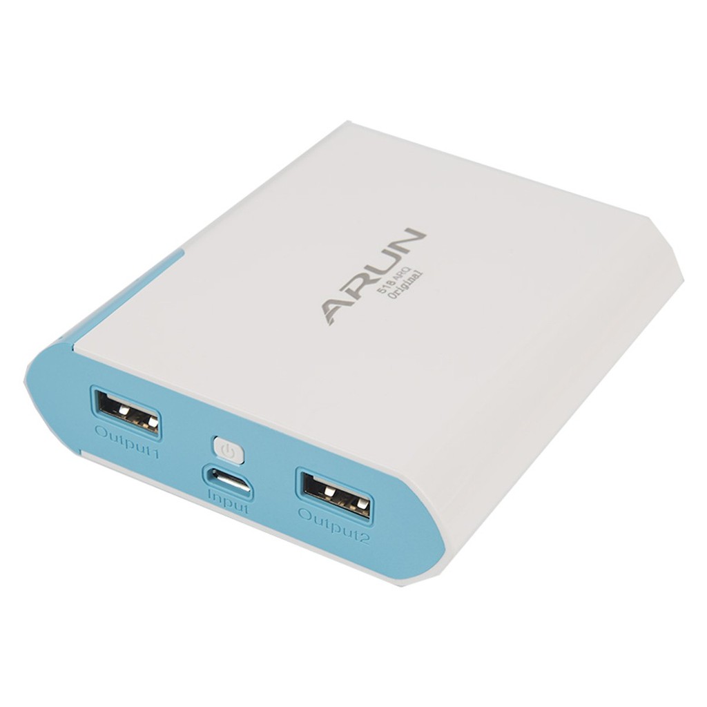 Pin sạc dự phòng ARUN Y40 10400mAh (Trắng) - Loại 1 ⚡Tặng Kèm Cáp Sạc  ⚡