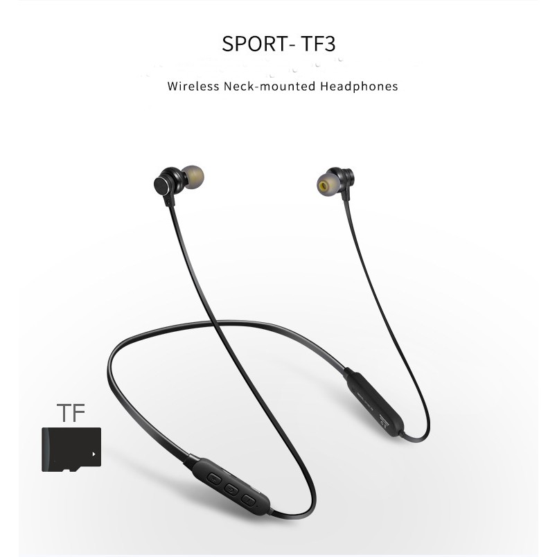 Tai nghe bluetooth thể thao vòng cổ hỗ trợ gắn thẻ nhớ ngoài