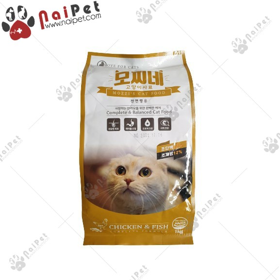 [Mã PET50K giảm Giảm 10% - Tối đa 50K đơn từ 250K] Thức Ăn Hạt Cho Mèo Mozzi’s Cat Food Hàn Quốc 1kg