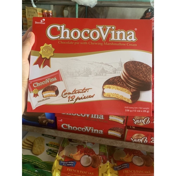 Bánh mềm phủ socola Choco Vina 336g