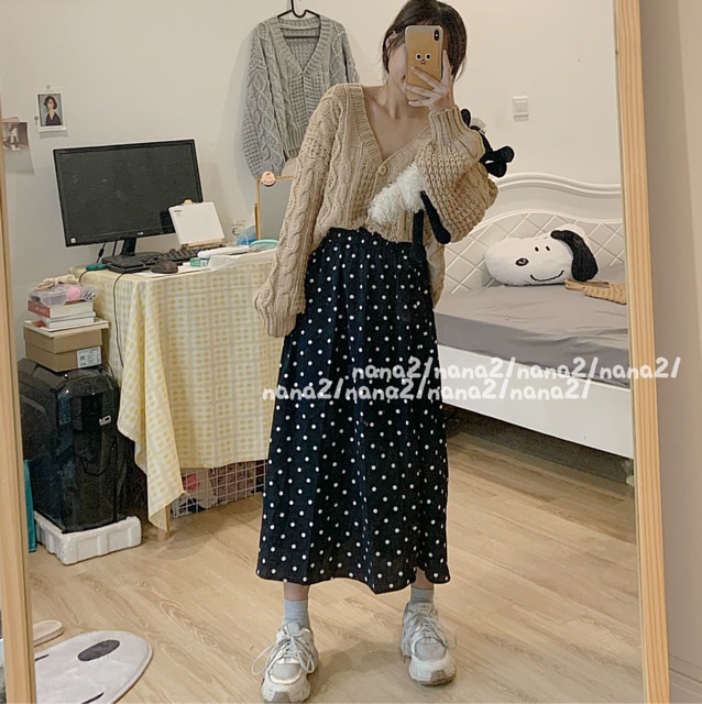Chân váy chấm bi bút chì | BigBuy360 - bigbuy360.vn