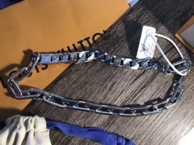 Vòng cổ L0uis Vuitt0n x Virgil Abloh chain link necklace ss20